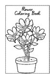 Coloring Book: Flower Coloring Pages with Spring Writing Papers