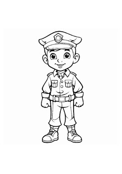 Coloring Book For Children Police Career by Madoo many book shops