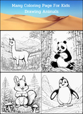 Coloring Book For Kids Drawing Cute Animals