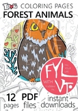 Coloring Book Forest Animals