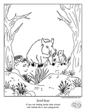 Coloring Book Page for Social-Emotional Learning, Bored Boar