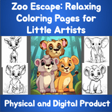 Coloring Book Pages | Zoo Animals | Calming and Relaxing |