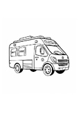 Coloring Book With 14 Cute Patterned Vehicles
