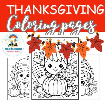 Preview of Coloring Book for Kids: Thanksgiving and Fall Homeschool Edition
