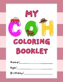 "Alphabet Adventures" Coloring Booklet printable for kids Pdf