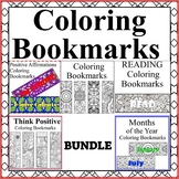 Coloring Bookmarks Bundle Set - 5 Color your Own Bookmarks