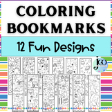 Coloring Bookmarks, Doodles, Spring and Summer, End of Year