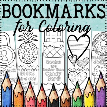 Preview of Bookmarks to Color | Coloring Bookmarks | 20 Fun, Creative Designs