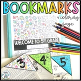 Coloring Bookmarks & Page Back to School