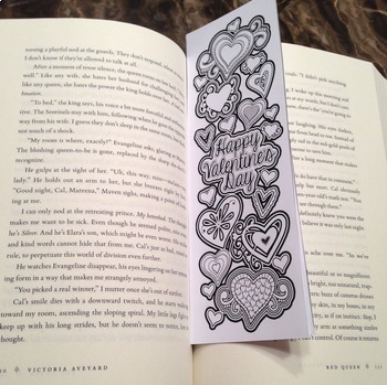 Valentine's Day Coloring Bookmarks by Tracee Orman