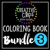 Coloring Books: Bundle 3 {Made by Creative Clips Clipart}