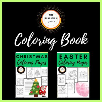 Preview of Coloring Books: Bundle (Christmas/Easter) Coloring Pages