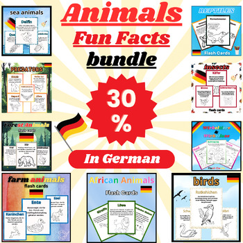 Preview of Coloring Bundle Of Sea,Predators,Forest,... & Reptiles & Animals, in German.