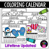 Coloring Calendar - Easy Parent Gift - End of Year Activit