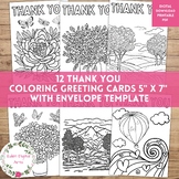 12 Teacher Appreciation Coloring Thank You Cards DIY Craft