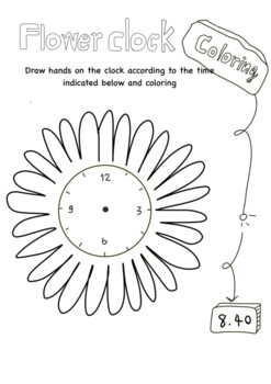 blank clock coloring page