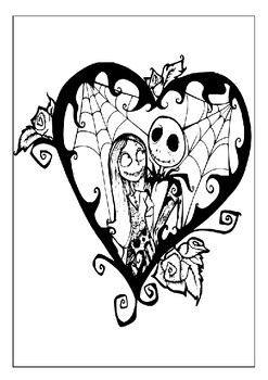 Jack and Sally Coloring Book, Nightmare Before Christmas