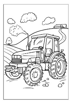 Coloring Fun with Tractors: Printable Coloring Pages Collection for ...