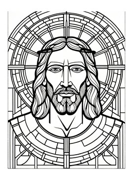 Coloring Jesus Christian Iconography Easter Christianity By Brian Garber