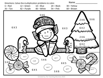 Coloring Math Fact Pages by The Teaching Momma | TPT