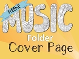 Coloring Music Folder Cover Page