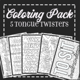 EMERGENCY SUB PLAN: Coloring Pack: Theatre Tongue Twisters