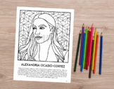 Coloring Page - Alexandria Ocasio-Cortez