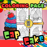 Coloring Page Capcake