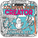 Coloring Page ClipArt BUNDLE | Make a DIY Coloring Book | 
