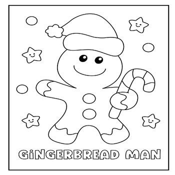 Gingerbread Man Coloring Page : Gingerbread Man Winter Printable ...