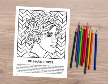 Preview of Coloring Page - Dr. Marie Stopes