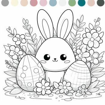 Preview of Coloring Page: Easter Bunny