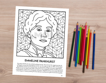 Preview of Coloring Page - Emmeline Pankhurst
