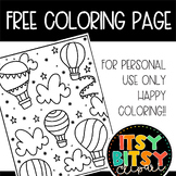 Coloring Page Hot Air Balloons  FREEBIE Download - Print a