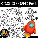 Space Coloring Page FREEBIE Download - Print and Color!