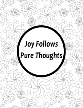 Preview of Coloring Page- Joy Follows Thought