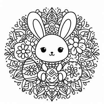 Preview of Coloring Page: Mandala Easter Day