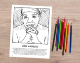 Coloring Page - Maya Angelou