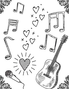 musical note coloring pages