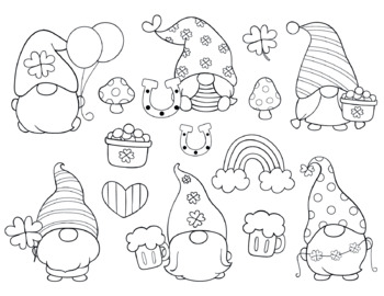 gnome coloring pages