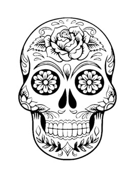 Preview of Coloring Page: Sugar Skull 2