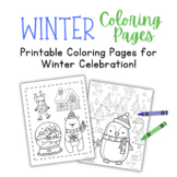 Coloring Page - Winter - Snow Day - Winter Wonderland - Freebie!