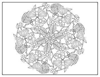 Coloring Pages 10 Spring Mandala Designs Coloring Worksheets Tpt