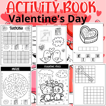 Preview of Coloring Pages - Addition & Subtraction Valentine's Day Math Activities