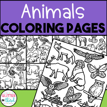 Preview of Coloring Pages Animals Sheets