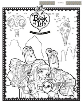 Preview of Coloring Pages: Book of Life (2014)