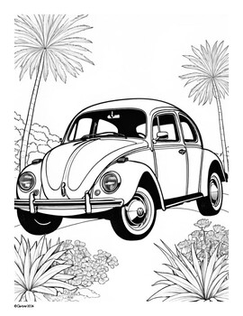 Preview of Coloring Pages Bug / Micro Bus / Transportation History / Industrialization