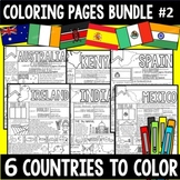 Coloring Pages Bundle #2: 6 countries of the world