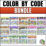 Coloring Pages Bundle | Color by Code Phonics Bundle