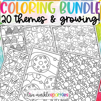 Preview of Coloring Pages Bundle Seasons and Holidays Brain Breaks Time Filler Ideas